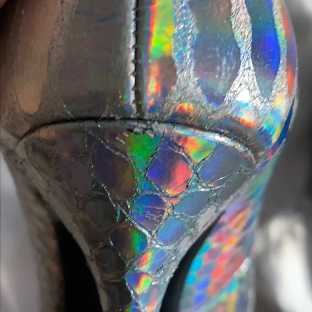 Giuseppe Zanotti RARE Mirrored Leather Silver Pumps